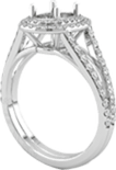 Custom made settings for emerald rings